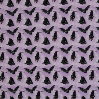 Jersey Bruce & Friends Fledermäuse Flieder by Mrs. Mint Design