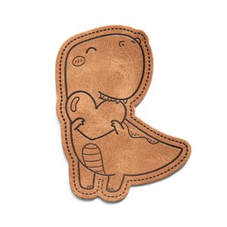 Label Kunstleder *Dino with heart*