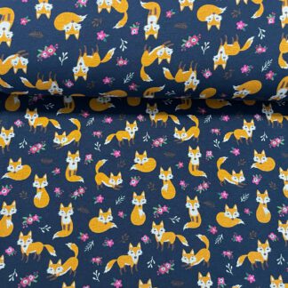 Alpenfleece Füchse dunkelblau