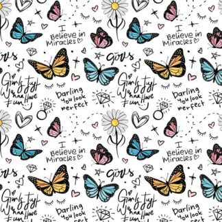 French Terry Schmetterlinge