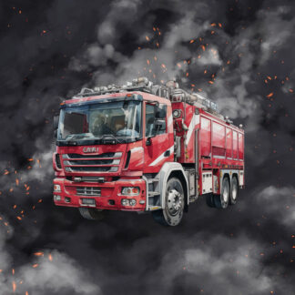 French Terry Panel Feuerwehr