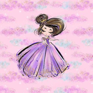 French Terry Panel Prinzessin Lila