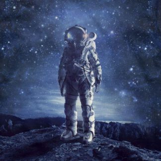 French Terry Panel Weltraum Kosmonaut