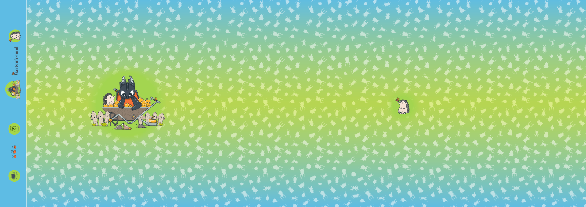 *B- Ware* Panel Garten Smokey Türkis Farbverlauf – Bild 2