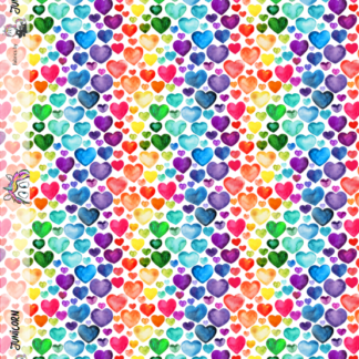 Jersey Regenbogenherzen Pastell *Überbreite*