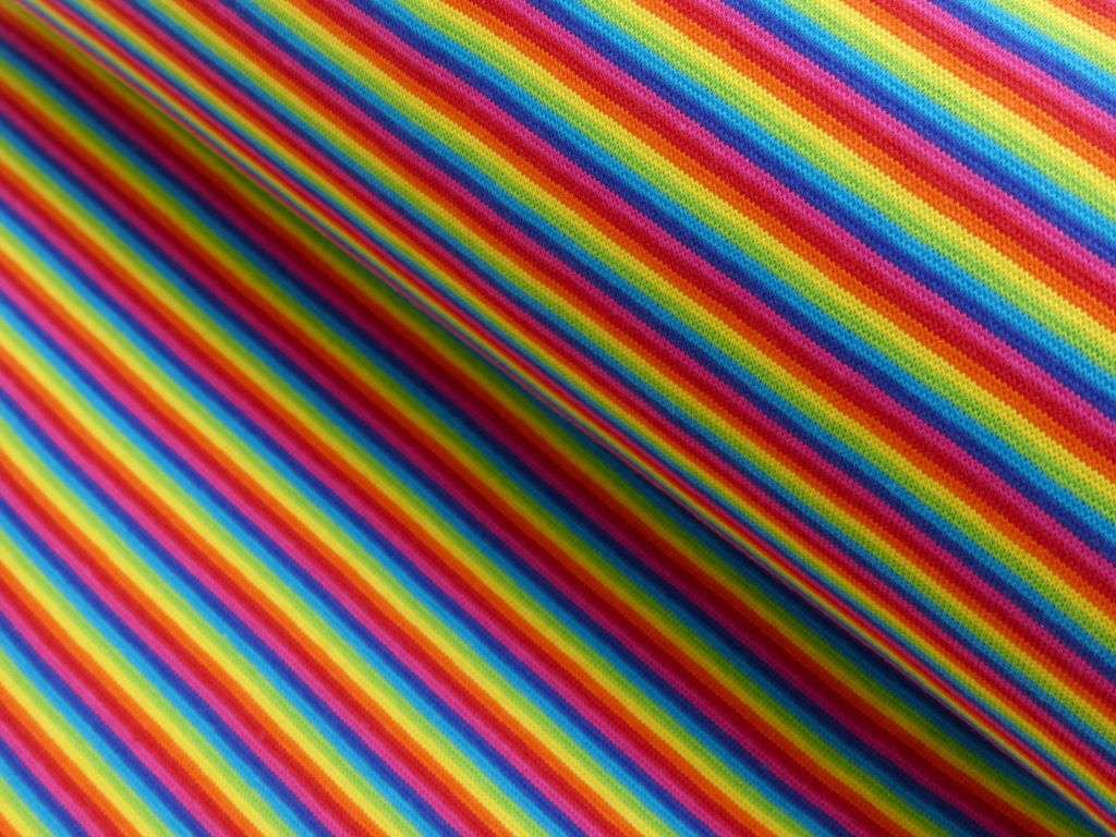 Bündchen Streifen Regenbogen