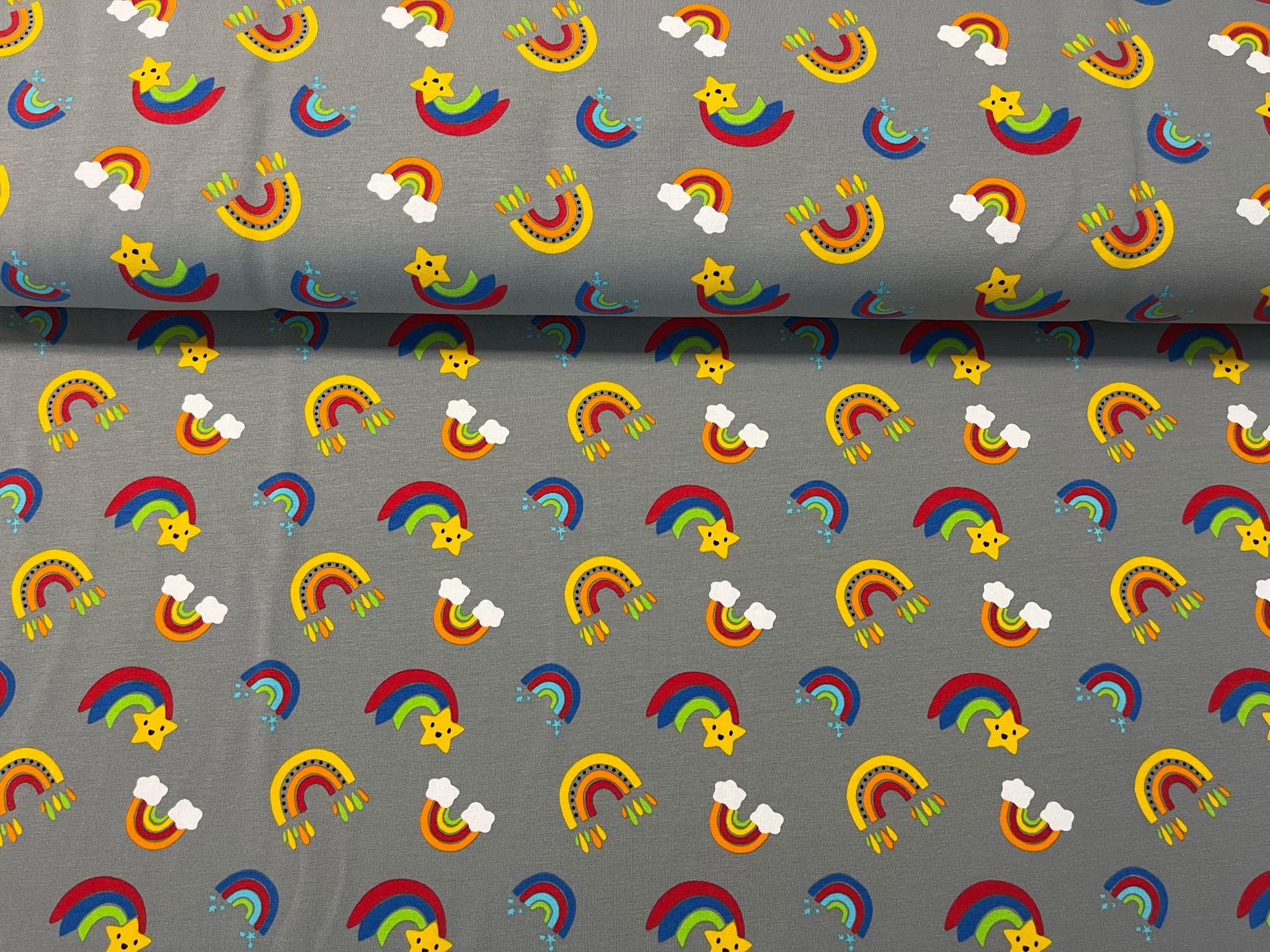 French Terry Regenbögen
