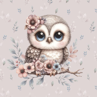 French Terry Panel Blumeneule