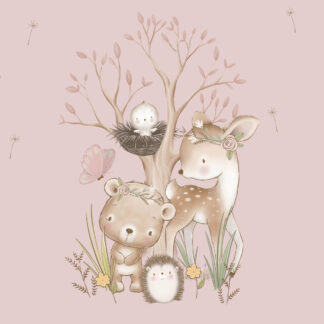 French Terry Panel Waldbabys Altrosa