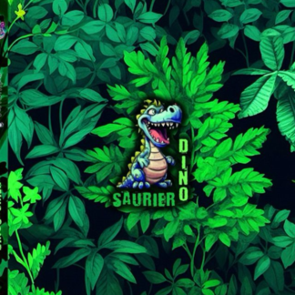 French Terry Dinosaurier Panel