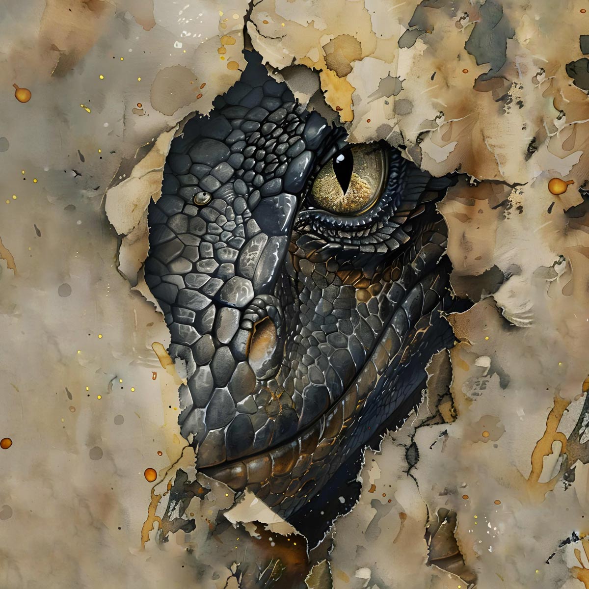 French Terry Panel Dragonhole, groß