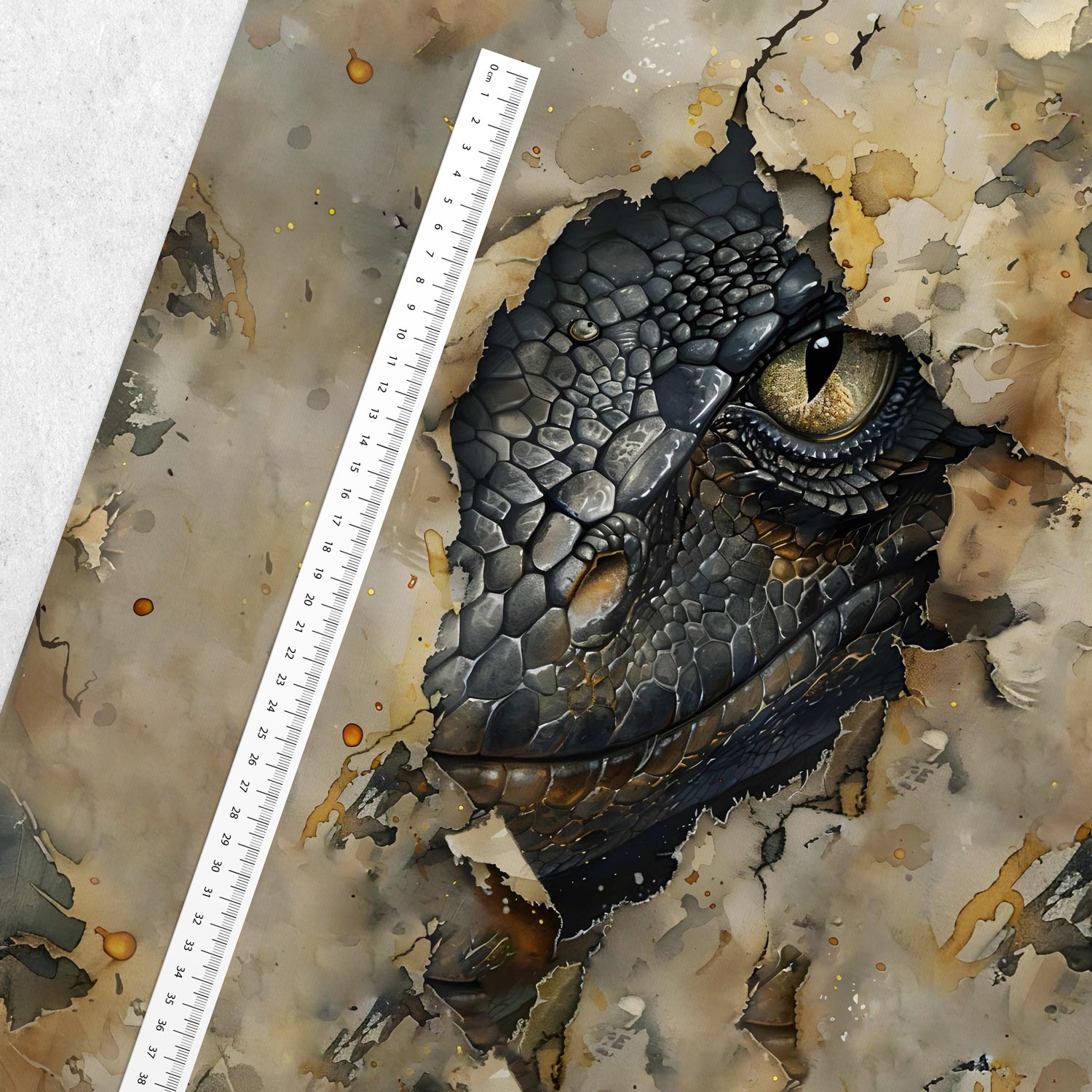 French Terry Panel Dragonhole, groß – Bild 2