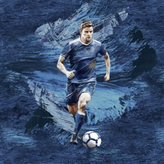 French Terry Panel Fussballer