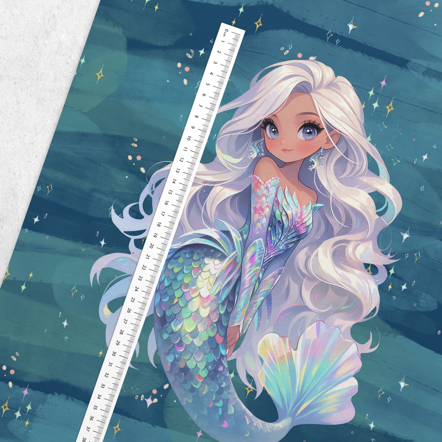 French Terry Panel Meerjungfrau blond – Bild 2