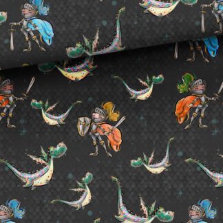 French Terry Knight & Dragon Kombi allover