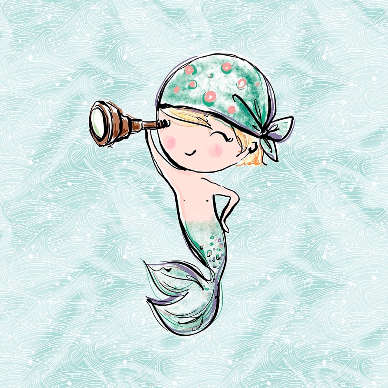 French Terry Panel Wassermann