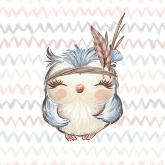 French Terry Panel Waldfreunde Eule