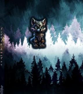 French Terry Little Hunter Panel