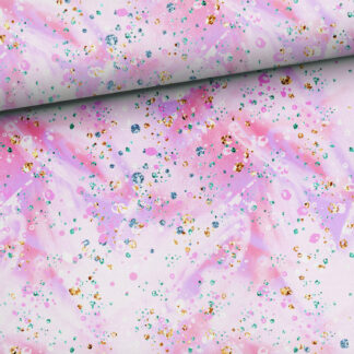 French Terry Meerjungfrau pink kombi