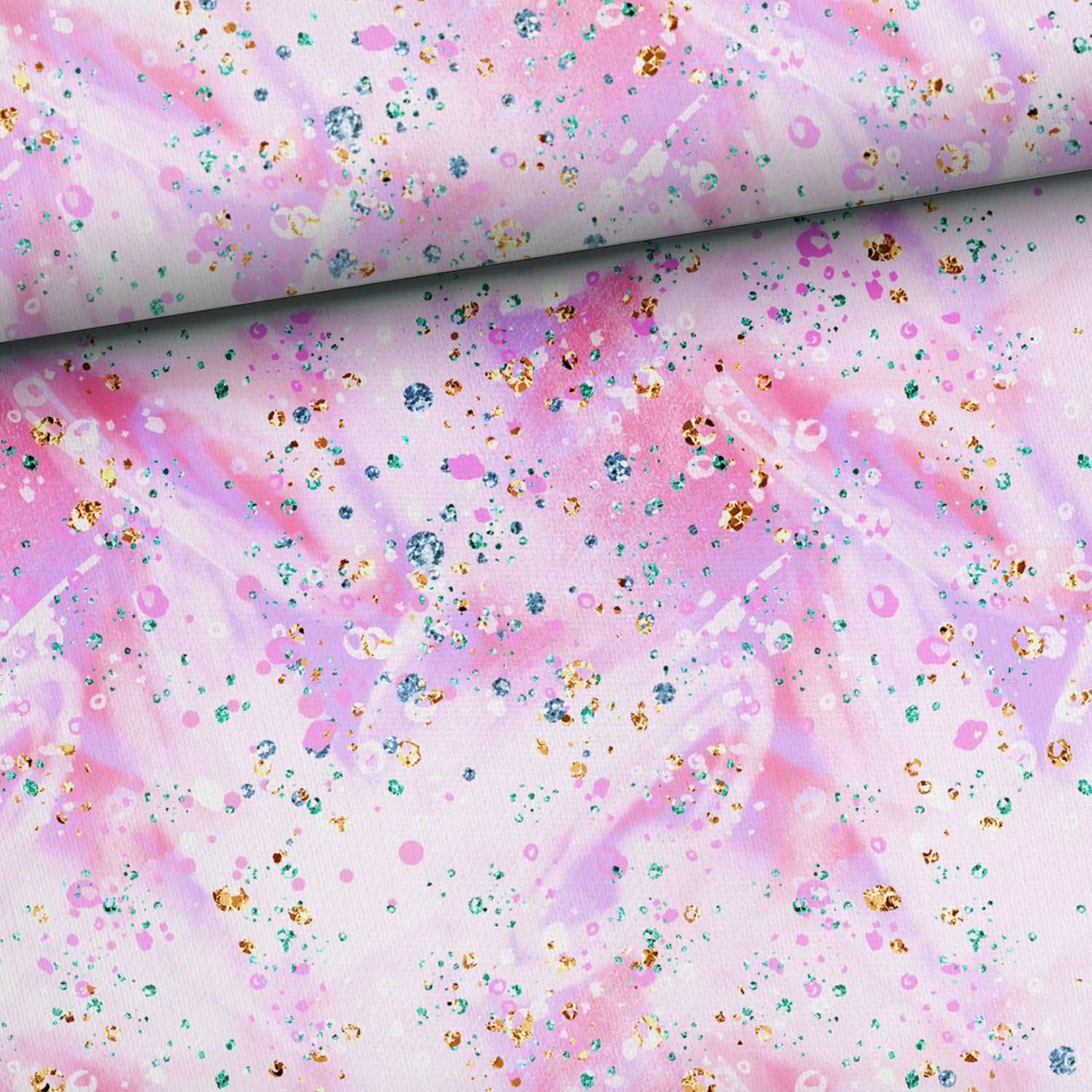 French Terry Meerjungfrau pink kombi