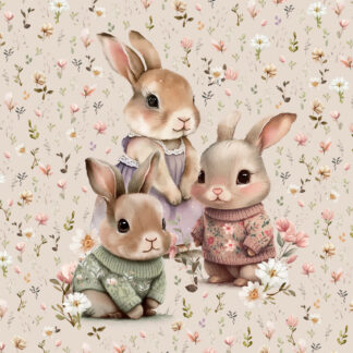 French Terry Panel Hasenkinder