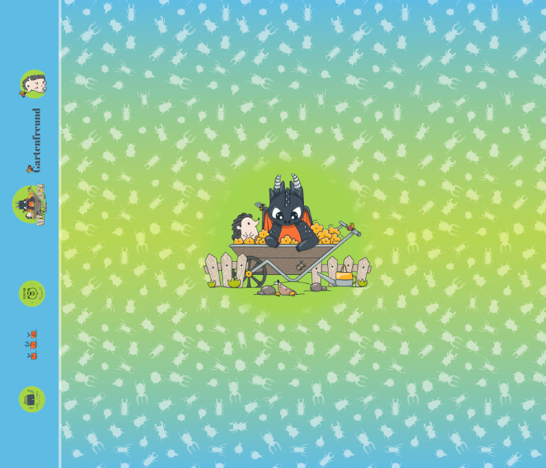 *B- Ware* Panel Garten Smokey Türkis Farbverlauf