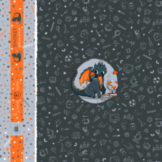 Panel Smokey geht zur Schule Grau